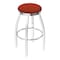Holland Bar Stool Co 25" Swivel Counter Stool, Chrome Finish, Graph Poppy Seat 80225CH021 - alternate 1